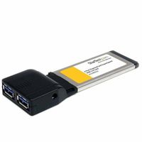 StarTech.com 2 Port USB 3.0 ExpressCard mit UASP Unterstützung, ExpressKarte, USB 3.2 Gen 1 (3.1 Gen 1), Schwarz, NEC uPD720200, 0 - 50 °C, -20 - 150 °C