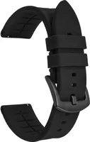 INF Silikon-Uhrenarmband für Huawei GT und Samsung Galaxy Watches Schwarz 20 mm