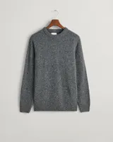 Gant Pullover grau Wolle Rundhals