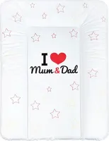 Wickelauflage New Baby I love Mum and Dad weiß 70x50cm