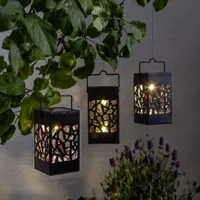 Zestaw 3 lampionów ogrodowych Led solarnych Izola