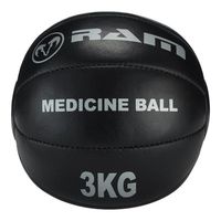 Medizinball - Crossfitball - Medizinball - Schwarzes Leder - 5 kg