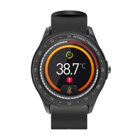 Sinji Smartwatch Premium – 30-mm-Touchscreen  – Aktivitäts-Tracker – Sportmodus – Herzschlagmesser – Blutdruckmesser – Schrittzähler – Schlaf-Tracker – Schwarz
