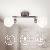 LED Spot Deckenleuchte 2x E14 5W 3.000K Deckenlampe Wohnzimmer Schlafzimmer Flur