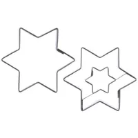 ORION Ausstechform Ausstecher für Kekse Lebkuchen STERN 2x