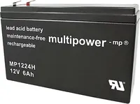 Multipower MP1224H Hochstrom Blei-Akku mit Faston 6,3mm Steckkontakt