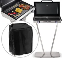 Elektrischer Stehender Gartengrill 2500W Balkon Ipx4 Für Terrassengrill 250°C Inklusive Grillabdeckung