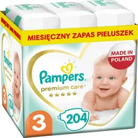 Pampers Premium Monthly Box S3 Premium Care Tape Windeln mit einer Dermacomfort-Schicht , Größe 3, 200 Windeln