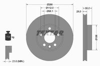 2 Textar Bremsscheiben 288mm vorne für Ford Seat VW