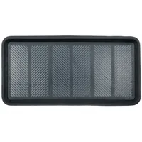 e-floor Schuhmatte 40x80 cm Silber – 100% Gummi, Wasserdicht, pflegeleicht, schützt vor Schmutz, Schnee & Schlamm