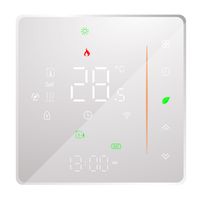 Raumthermostat WiFi Intelligent Thermostat Warmwasserbereitung fußbodenheizung APP Control Voice Heizung Kompatibel mit Alexa/Google 5A - weiß