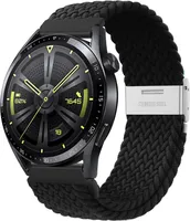 BStrap Elastic Nylon 2 Armband für Samsung Galaxy Watch 3 45mm, black
