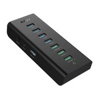 Aukey cb-h19– USB 3.0 (36 W, 4 Port Hub USB + 3 Ladeanschluss), Schwarz