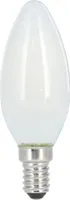 LED-Filament, E14, 470lm ersetzt 40W, Kerzenlampe, matt, Warmweiß, dim