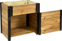 dobar Rollbarer Gartenschrank mit Pflanzkasten inkl. Schafswolle, Gr. M