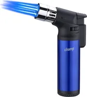 Champ Quattro Feuerzeug Blau Sturmfeuerzeug Brenner Feuerzeug Jet Flamme Gas