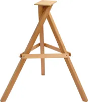 Hochwertiger Vogelhausständer, Dreibein-Ständer aus Holz, 66,5 x 66,5 x 84 cm, Eiche, Braun