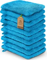 Frottier Waschhandschuhe 10er Pack 15x21cm, 100% Baumwolle, Türkis