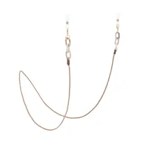 Brillenkette Braun Beige Gold exklusiv