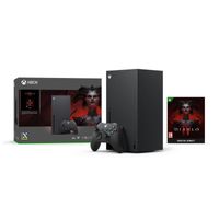 Microsoft Xbox Series X - Diablo IV 1 TB WLAN Schwarz  MICROSOFT Produktfarbe: Schwarz, Eingebauter Ethernet-Anschluss: Ja, Anzahl USB 3.2 Gen 1 (3.1 Gen 1) Typ-A Ports: 3, WLAN: Ja, Interne Speicherkapazität: 1 TB, Speichermedien: SSD, Plattform: Xbox Series X, Anzahl HDMI-Anschlüsse: 1, Integriertes optisches Laufwerk: Ja, Anzahl enthaltener Controller: 1, Videospiel enthalten: Ja