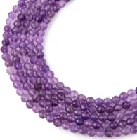 Korálky z minerálu Ametyst AAA 4mm broušené - 18 cm