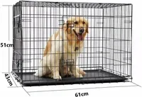 Hundekäfig Hundekäfig mit Türen faltbar Hundebox Gitterbox Transport Käfig Drahtkäfig«, In Größen M