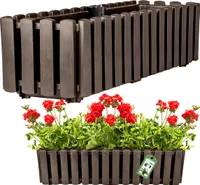 Prosperplast Blumetopf | Boardee Fencycase | Braun | 60 cm