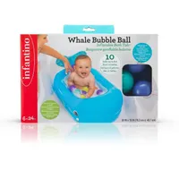 INFANTINO Aufblasbare Badewanne Wal - Spielbälle und integriertes Thermometer - 76 x 45 cm - 305016