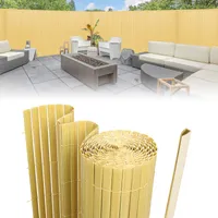 TolleTour PVC plot soukromí zástěna soukromí zahradní plot soukromí zástěna větrná clona pro balkon a terasu, bambus 90x500cm