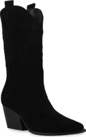 VAN HILL Damen Cowboystiefel Stiefel Stickereien Schuhe 840054, Farbe: Schwarz Velours, Größe: 39
