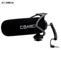 COMICA CVM-V30 LITE Mikrofon mit Super-Niere Polar Muster Cold-Schuh-Design Kondensator MIC fuer Smartphone-Kamera Schwarz