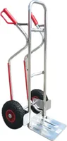 Aluminium Sackkarre 200 kg - Ladeschaufel 280x280 mm - EU (Räder nach Ihrer Wahl - siehe Varianten) HIER: Luftrad / PVC-Felge / Gleitlager