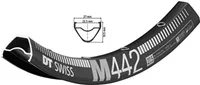 Felge DT Swiss M 442 27.5" schwarz 584-22,5 VL 6,5mm 28 Loch