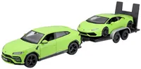 Maisto 32753 - Modellauto Design Elite Transport - Lamborghini Urus + Huracán Coupé (grün, Maßstab 1:24)