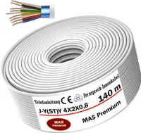 140m  J-Y(ST) Y 4X2X0,8 Telefonleitung Klingelleitung Fernmeldeleitung