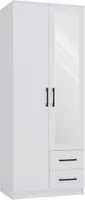 Top E Shop Romana 80 Biel L Schlafzimmerschrank/kleiderschrank 5 Einlegeböden 2 Türen    One Size