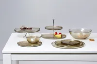Servierplatte 24cm 6er Set Luzia braun