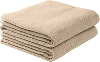 Schiesser Frottier Frottier Duschtuch Turin im 2er Set | 100% Baumwolle aus nachhaltiger Produktion | flauschig, saugstark, farbecht | 70x140cm | Sand