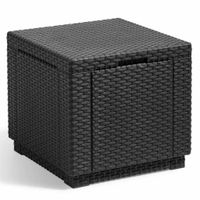 Allibert Cube Sitzhocker mit Stauraum Graphitgrau 213816