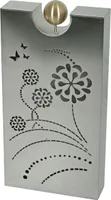 Gartensäule PAPILLON Edelstahl 81cm mit Schmetterling- und Blumenmotiv