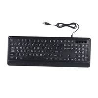 Tastatur mit Hintergrundbeleuchtung Ergonomisch Advanced Wireless Weiß Beleuchtete Großdruck Wasserdichte Multimedia-Tasten Numerische Tastatur für