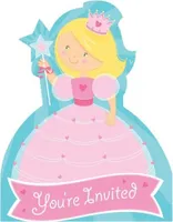 Prinzessin Party 8 Einladungskarten