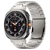 Pre Samsung Galaxy Watch Ultra 47 mm Tri korálky Kovový náramok Titán