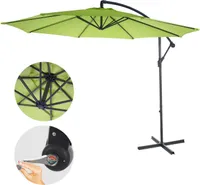 Ampelschirm Terni, Sonnenschirm Sonnenschutz, Ø 3m neigbar, Polyester/Stahl 11kg  grün-lemon ohne Ständer