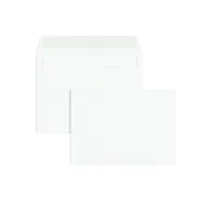 100 Briefumschläge Weiß 125x176 mm (DIN B6) mit Haftklebung