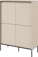 Kommode TREND TR-03 mit dekorative Fräsungen und Soft-Close-Funktion Sandbeige
