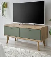 TV-Lowboard "Juna" in Salbei und Eiche TV Unterschrank skandinavisch 107 x 50 cm