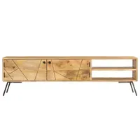 vidaXL Szafka pod telewizor z litego drewna mango 140 x 30 x 40 cm