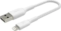 Belkin Lightning nabíjací/synchronizačný kábel s plášťom mfi 15 cm biely