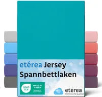 Jersey Spannbettlaken 180x200 - 200x200 cm, 100% Baumwolle Bettlaken, Ocean